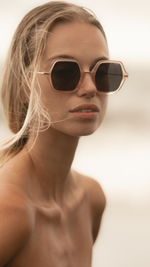 ANEA HILL Champagne sunglasses made in Japan