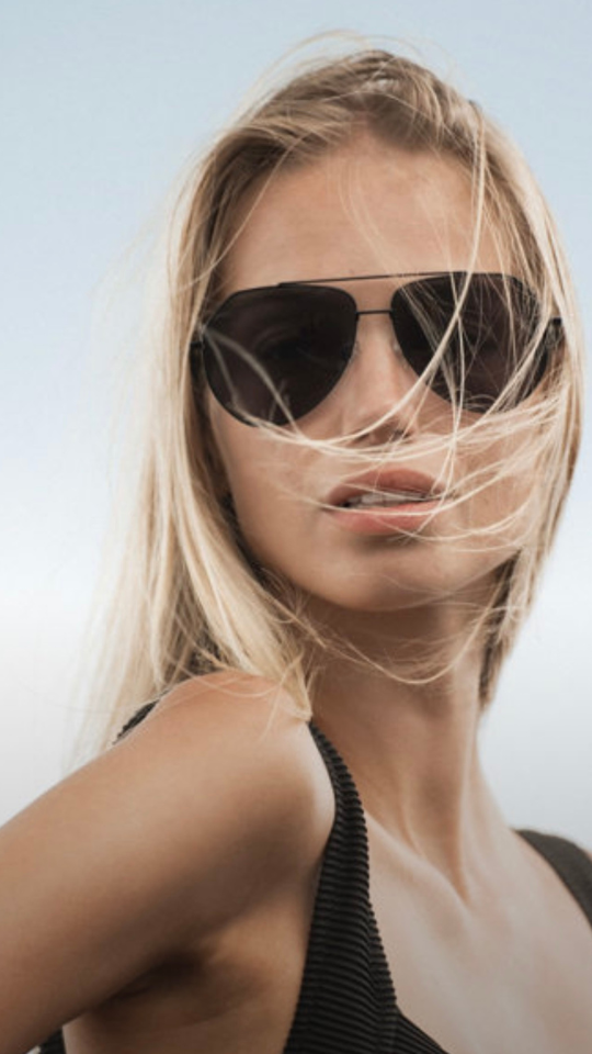 Chic Shades Exclusive Harbor Black Aviator Sunglasses ANEA HILL