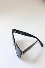 Load image into Gallery viewer, Chic and trendy black acetate sunglasses with silver hinges
